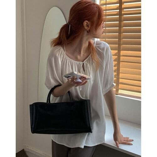 Shirt Ever true Korean womens summer new Chiffon V-neck bow tie loose slim baby shirt