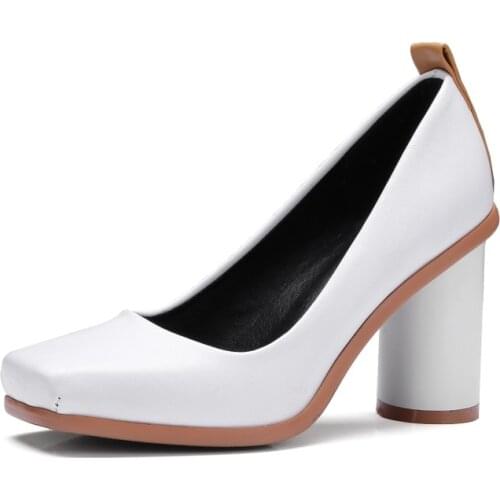 Big Size Square head high heel single shoes ladies high heels women shoes woman pumps