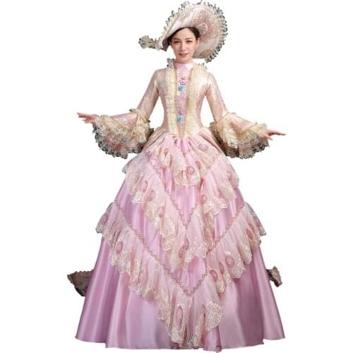 High-end Court Rococo Baroque Marie Antoinette Ball Dresses 18th Century Renaissance Historical Period Dress Gown for Women