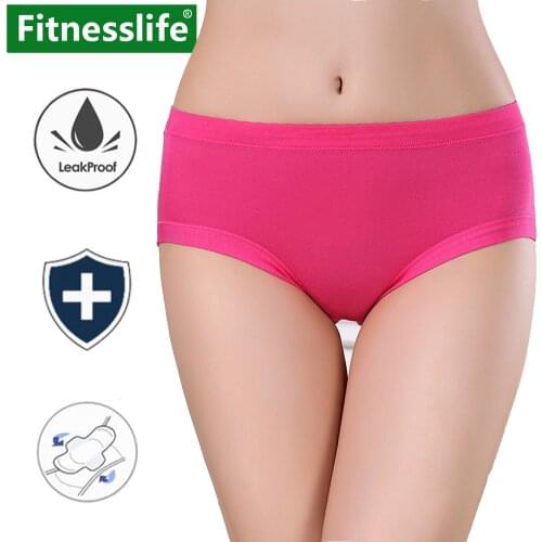 Women Menstrual Panties Period Leak Proof Cotton Pants for Teen Underwear Soft Feminine Ladies Briefs Small Plus Size M XXXL 3XL