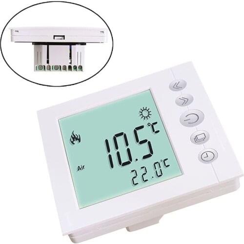 LCD Digital Room Thermostat Floor Sensor Thermostat Underfloor Heating 230VAC 16A Temperature Controller Instrument