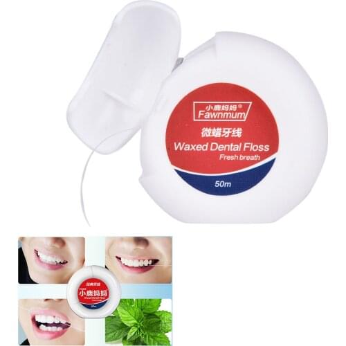 New 50M Dental Flosser Toothpicks Floss Pick Oral Hygiene Clean Wire Micro Wax Peppermint Flavor Interdental Brushes Teeth Stick