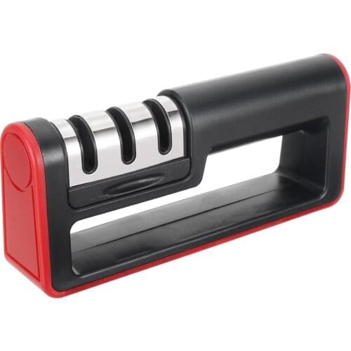 1pcs 3 Stages Sharpener Diamond Ceramic Kitchen Knife Sharpeners Handle Household Cutter Grinder Sharpening Stone Kitchen Tools