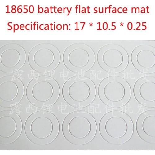 100pcs/lot General 18650 lithium battery high temperature insulation gasket hollow flat surface pad insulation sheet 17*10.5