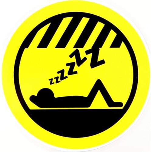 13cm * 13cm Warning Is Sleeping Car Stickers Pvc Personality Fashion Auto Windows Exquisite Decals Waterproof Decoration