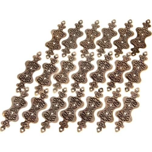 20Pcs 56*20mm Decoration Corner Bracket Antique Jewelry Wooden Box Foot Leg Corner Protector Crafts Furniture Fittings Hardware