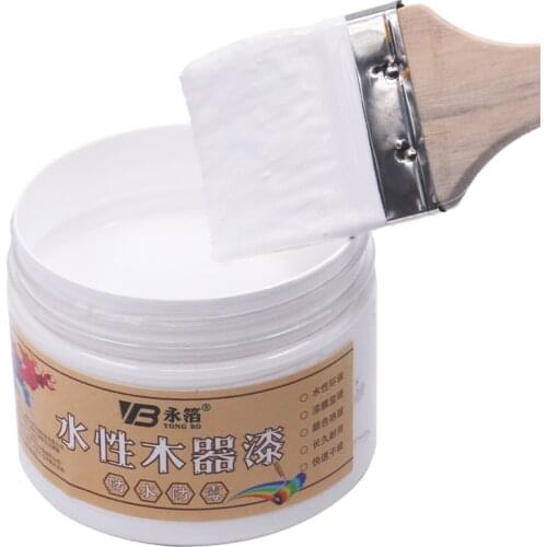 White Water-based Woodwork Paint,Water-proof&Mildew-proof Lacquer for Wood,Fabric,Paper,Canvas,Hand