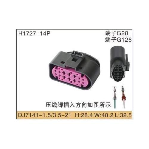 Free shipping 14 Pin/Way Car Xenon Headlight Lamp Plug Connector Socket Housing 1J0973737 1J0 973 737