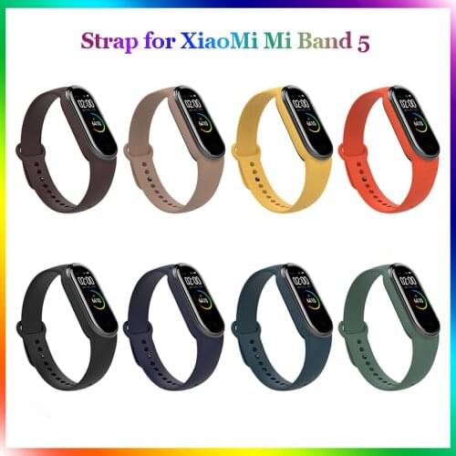 Bracelet for Xiaomi Mi Band 5 Strap Sport Watch Silicone Replaceable Wrist Strap for Xiaomi Mi Band 5 Bracelet Miband 5 Strap