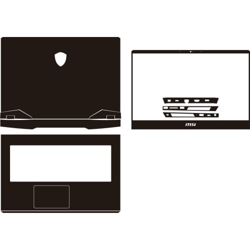 Laptop Carbon Fiber Vinyl Skin Sticker Cover For MSI GE66 GP66 15.6"