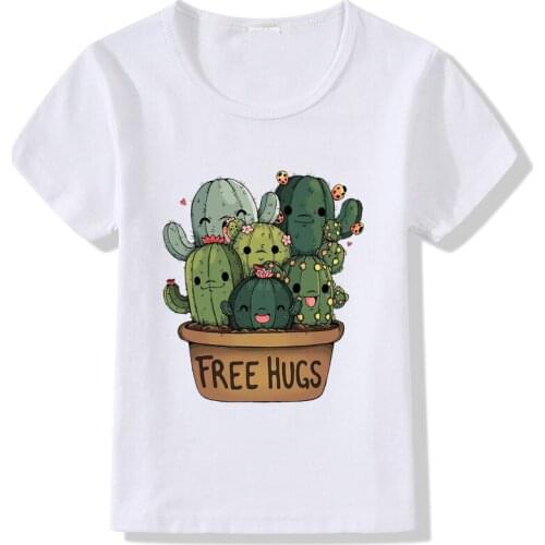 Kids T shirt Cute Cartoon Design Funny Tshirt Kid Boys Girls Summer Top White Shirt