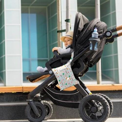 Baby Diaper Storage Bag Waterproof Portable Pouch Tote Handbag Stroller Carry Pack Travel Outdoor Wet Diaper Storage Bag