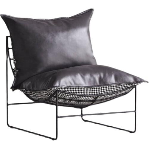 Designer single sofa chair Nordic Light luxury extremely simple retro industrial wind lazy balcony leisure chair