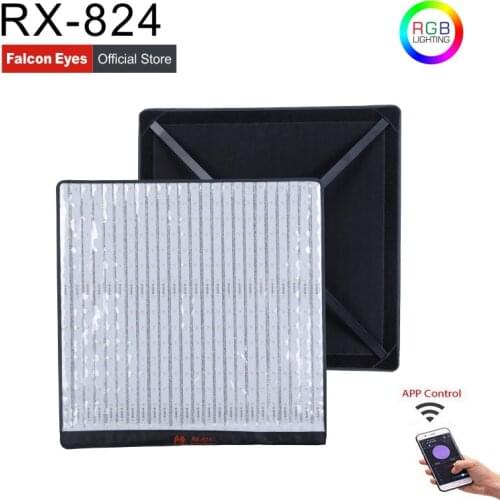 FalconEyes 150W RGB LED Video Fotografia Light Support APP Remote Control Portable 21 Scene Mode Continuous Lighting Lamp RX-824