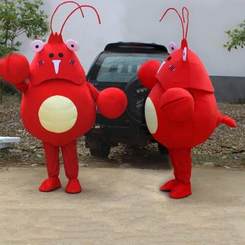 Mascot Red Lobster Mascot Costume Custom Fancy Costume Cartoon Cospaly Kits Mascotte Carnival Costume