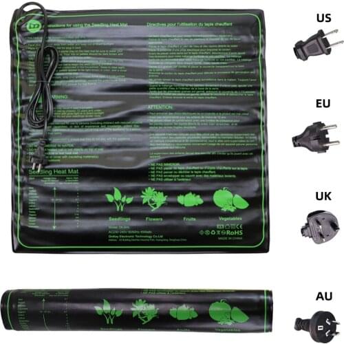 20x20 Inch Nursery Heating Pad US UK EU AU Plug Waterproof Durable Seed Germination Propagation Hydroponic Mat Garden Supplies