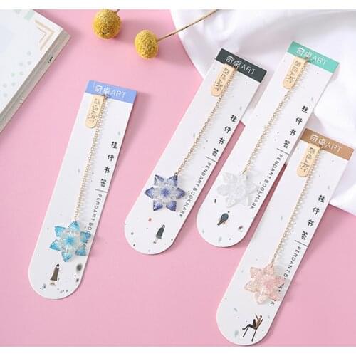 Creative Binder Bookmark Cute Cherry Blossoms Colorful Leaves Snowflake Design Student Teacher Gift Stationery