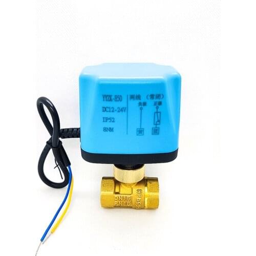 1/2" Brass Electric Ball Valve Two Wire Two Way Normally Closed Normally Open 220V 24V 12V Switch Valve Water Valve