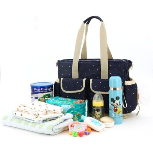 Multifunction Travel Baby Care Diaper Bags Mummy Maternity Bag Fashion Dot Handbag Messenger Bags Large Capacity Shoulder Bags