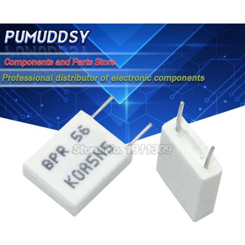10PCS BPR56 5W 0.1 0.15 0.22 0.25 0.33 0.5 ohm Non-inductive Ceramic Cement Resistor 0.1R 0.15R 0.22R 0.25R 0.33R 0.5R