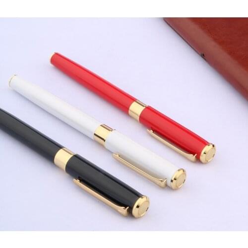 Office Writing new red black white golden school gift Roller ball Pen