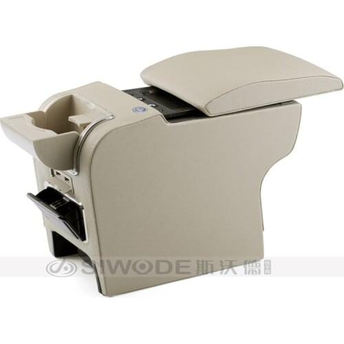 Car Armrest Car Armrest Wood Leather Multifunction Special Car Armrest Box with USB Interface for Tiida Sylphy