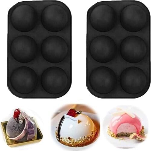 Half Sphere Silicone Soap Molds Bakeware Cake Decorating Tools Pudding Jelly Chocolate Fondant Mould Ball Shape Biscuit Tools