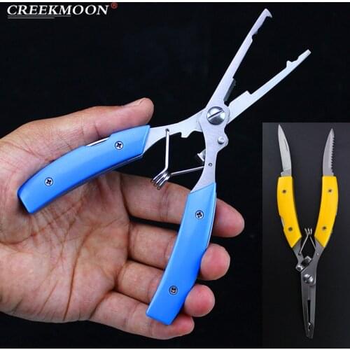 Fishing Pliers with Knife Split Ring Cutter Carp Crimping Lead Fish Holder Tackle Hook Remover Goods for Fishing Outdoor Tool