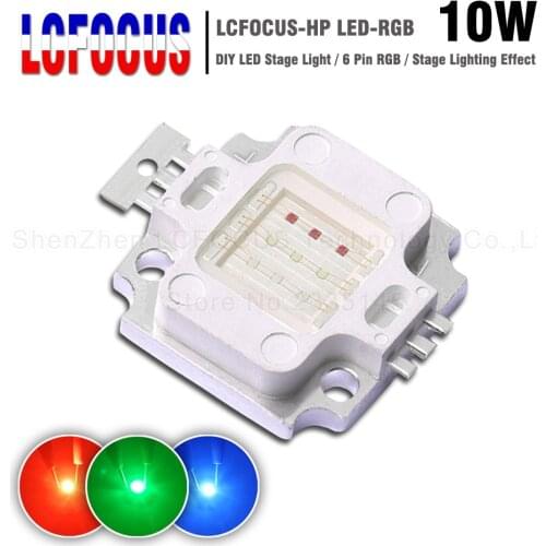 High Power LED Chip 10W COB Light Beads 10 W Watt RGB Red Green Blue SMD Diode For Stage Light Floodlight Spotlight Lawn Bulb