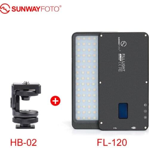 SUNWAYFOTOT FL-120 LED Light for Studio Video Photo LED Lights Photography Lighting Dslr Camera Light Selfie for Youtube Selfie