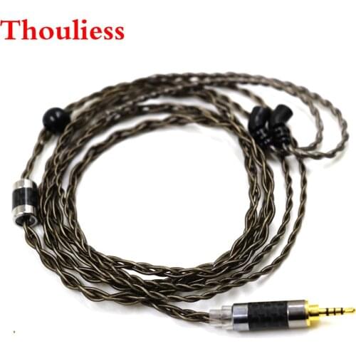 Thouliess HIFI 7N-OCC Silver Plated 2.5/3.5/4.4mm Balanced Headphone Upgrade Cord Cable For BLON BL03 05 Earphone