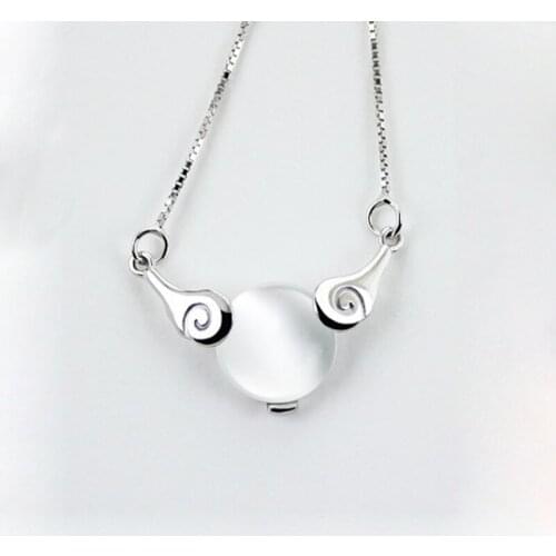 Romantic 925 Sterling Silver Pendant Girl Fashion Jewelry Cute Crystal White Small Wings Necklace Women Birthday Present KOFSAC