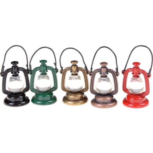 1 Pcs 1:6 Scale Retro Oil Lamp Dollhouse Miniature Toy Doll Food Kitchen Living Room Accessories 23mm*43mm