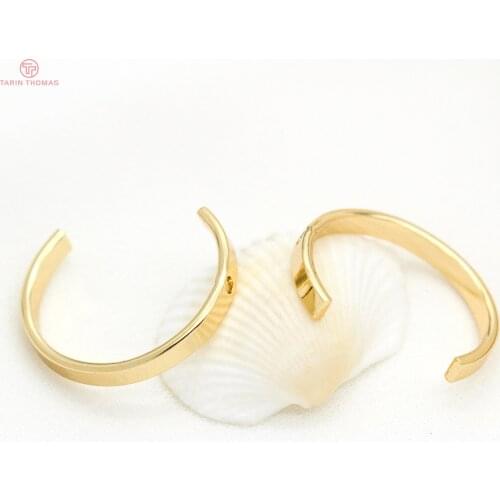 12PCS 19MM Hole 0.8MM 24K Gold Color Plated Brass Semicircle Charms Pendants High Quality Diy Jewelry Accessories