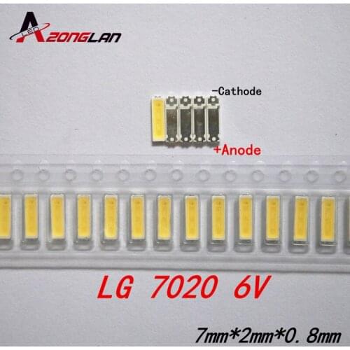 2000pcs For LG LED LCD Backlight TV Application LED Backlight 1W 6V 7020 Cool white LED LCD TV Backlight TV Application BB72D