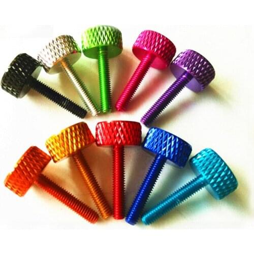 3Pcs M3x16mm M3x20mm Multicolor Aluminum Alloy screw hand knurled head chassis computer case side modified plate hard drive bolt