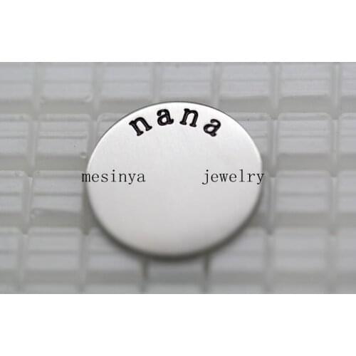 30pcs large s.steel nana plate for 30mm big floating charm memory living glass locket Xmas gift keepsake,no locket included