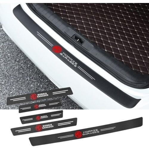 Carbon Fiber leather Car Trunk Threshold Anti-Stepping Protective Sticker For MG3 MG5 MG6 MG7 GT GS Hector HS ZS ZX EZS EHS 2017