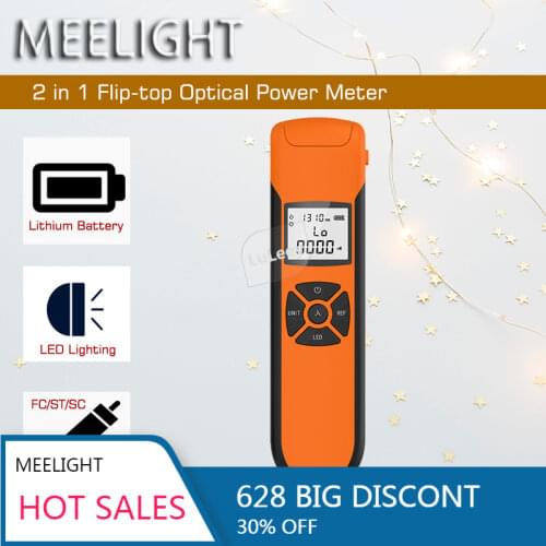 400mAh 2in1 built-in battery optical power meter supports LED lighting OPM FTTH