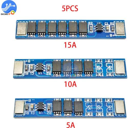 5 pcs/lot BMS 1S 5A 10A 15A 3.7V 3MOS 4MOS 6MOS 18650 Lithium Battery Charge Protection Board 16850 Battery Charging PCM