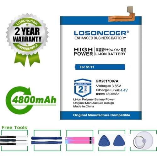 LOSONCOER Battery 4800mAh GM2017D07A Battery For GOME S1 T1