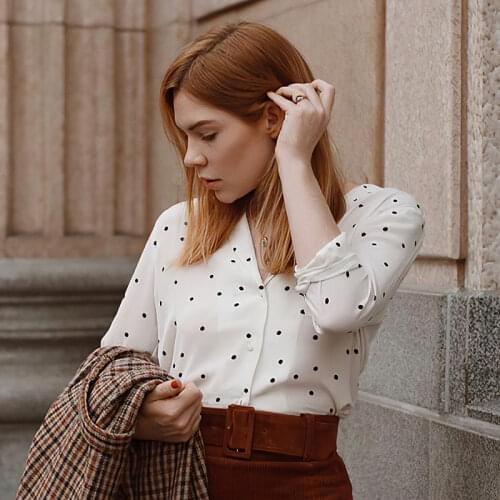 Блузки в горошек Elleest China At AliExpress