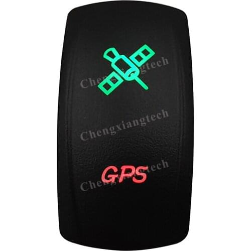 Laser -GPS -Car Boat Green & Red Led On Off Rocker Switch Waterproof, Overload Protection, SPST, Truck Marine Caravan