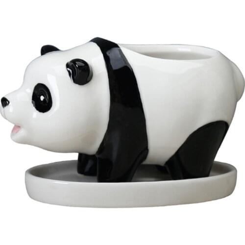 Mini Flowerpot Plant Pots Vase Desktop Decoration Ceramic Gardening Panda Cartoon Animal For Home Garden Office Cactus Holder