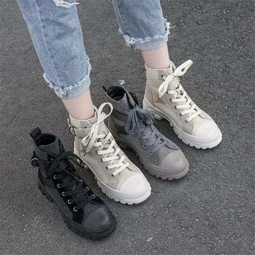 2021 new fashion short boots autumn winter anti slip wear-resistant thick bottom breathable high quality womens Boots