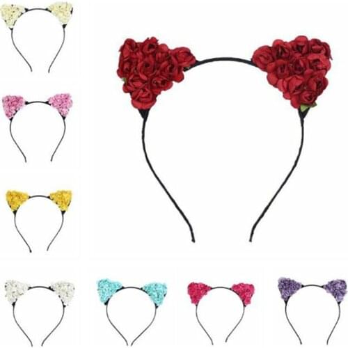 New Style Europe And America Christmas Party Parent-child Accessories Anime Cosplay Cat Ears Headband Small Devil Flower Head