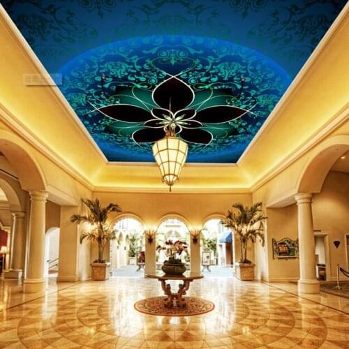 Wholesale 3d wall ceiling murals wallpaper for living room European style murals 3d wall photo murals wallcoverings