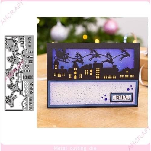 Christmas Santa Claus Lace Metal Cutting Dies for DIY Scrapbooking Photo Album Decorative Embossing Paper Card Crafts Die 2021