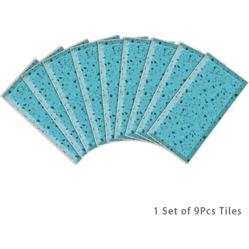 9pcs Self Adhesive Waterproof 3D Wall Sticker Imitation Brick Tile DIY Wallpaper