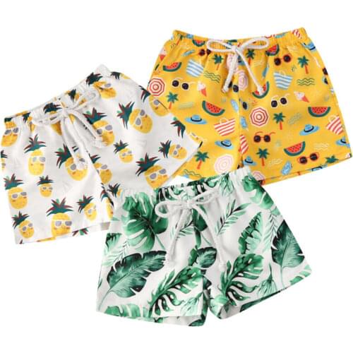 New Infant Toddler Baby Boy Kids Tropical Print Shorts Swimming Pants Summer Panties
